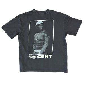 50 cent Black Graphic T-Shirt Sz S